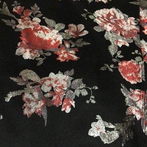 Fitted Floral Black Dress